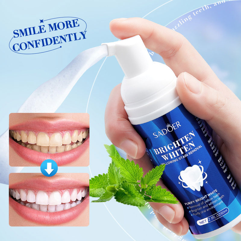 Teeth Whitening Xylitol Gum - SADOER Mousse detergente per denti bianco