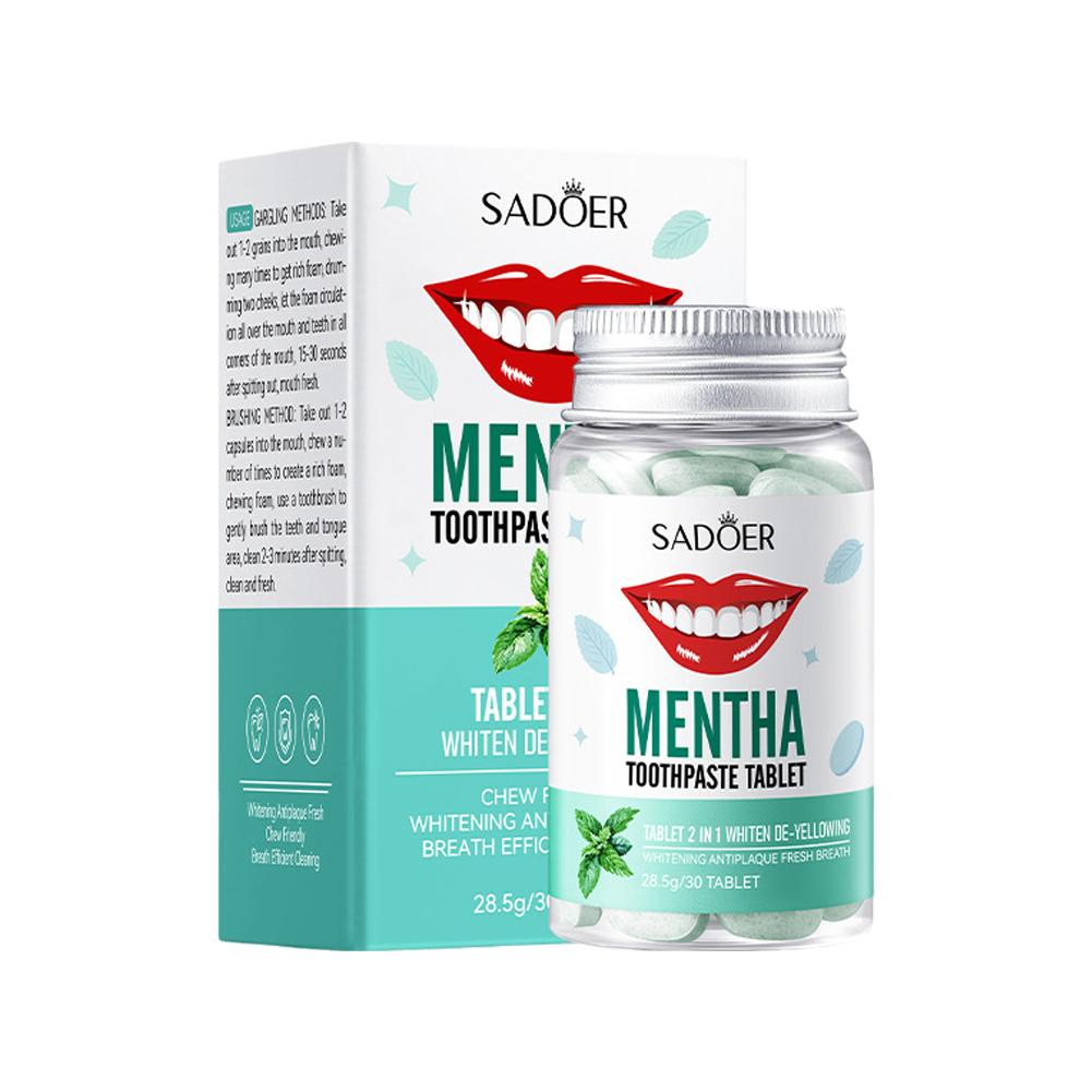 Teeth Whitening Powder - Compresse di dentifricio solido alla menta