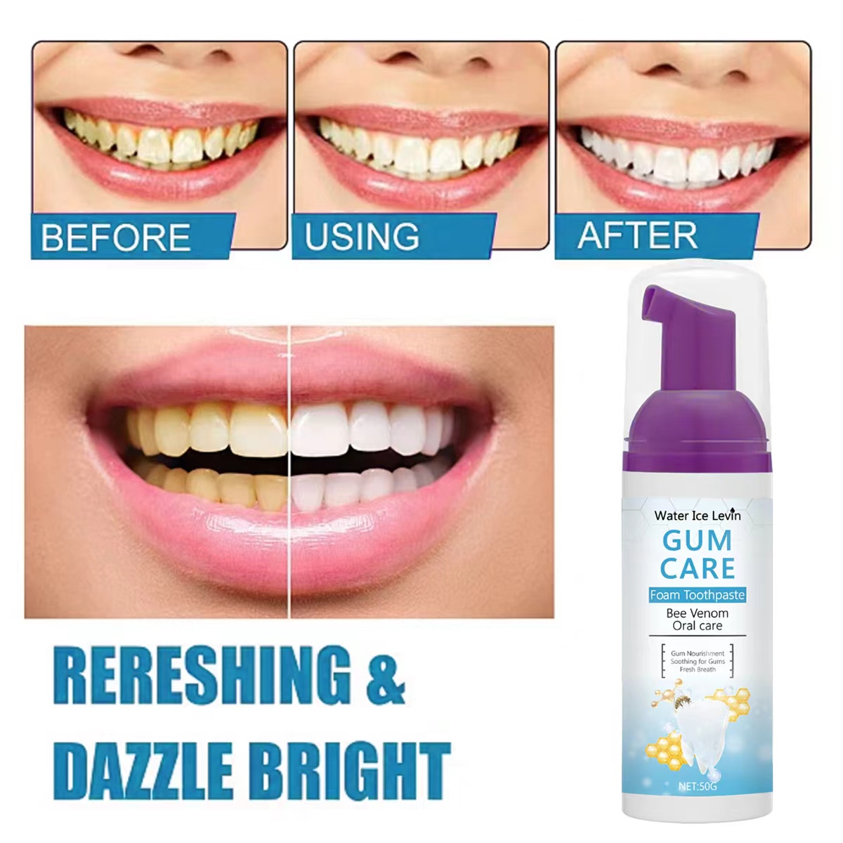 Dentifricio in schiuma per la  - Teeth Whitening Xylitol Gum recensione e prezzo