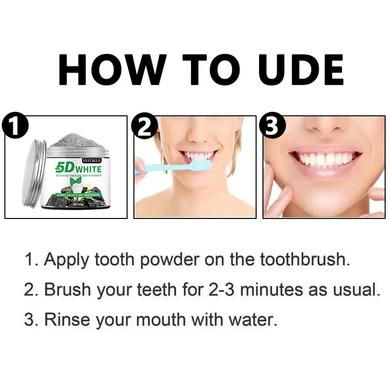 YUlTlKUE 5D Polvere dentifrici - Teeth Whitening Powder recensione e prezzo